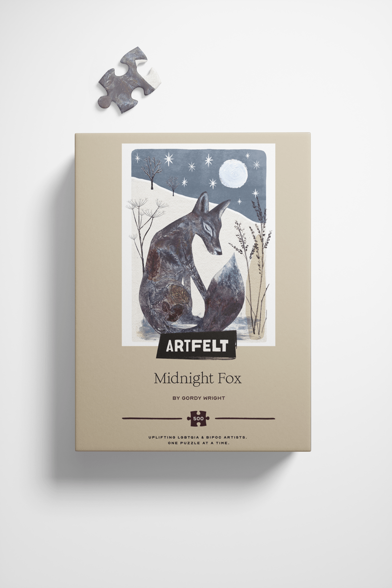 Midnight Fox Jigsaw Puzzle retail box