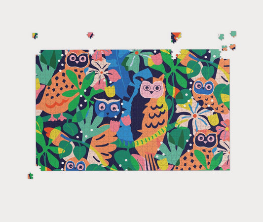 Midnight Owls Jigsaw Puzzle