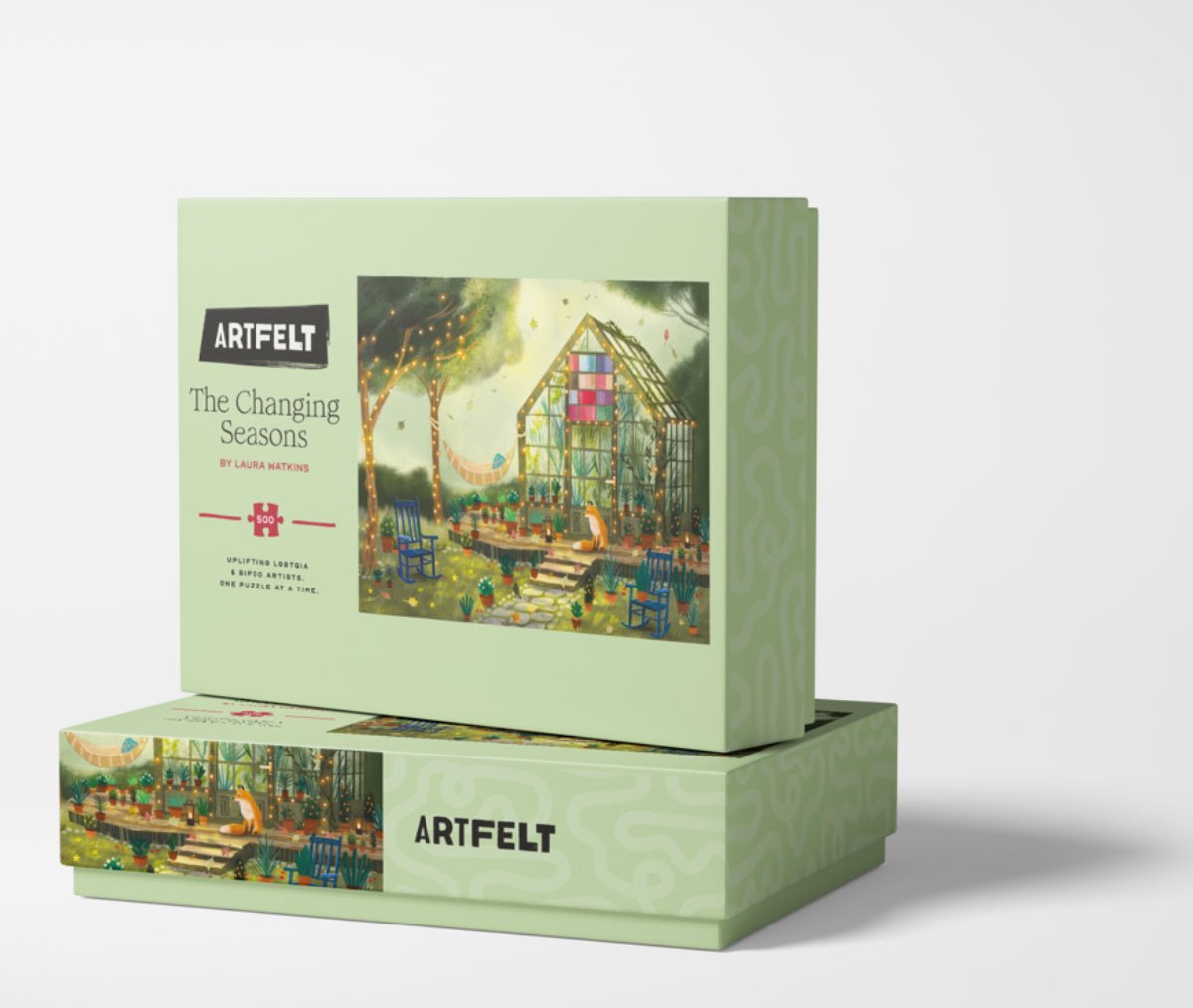 The Changing Seasons Jigsaw Puzzle stacked boxes