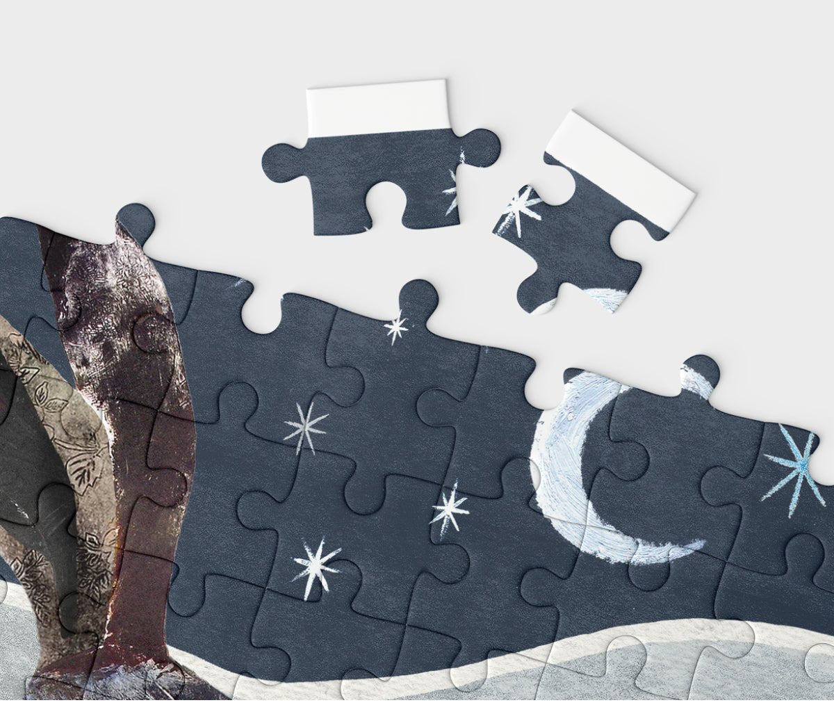 Winter Hare Jigsaw Puzzle Piece Examples