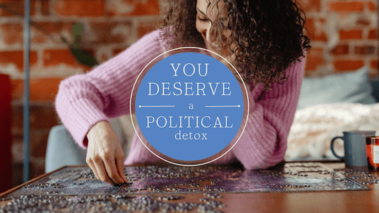 Woman doing jigsaw puzzle