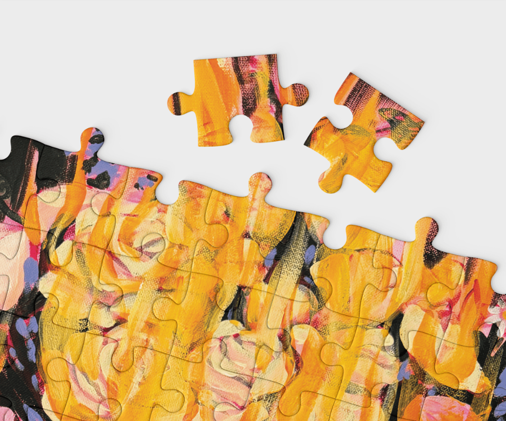 Artfelt Jigsaw Puzzle 'Rage' pieces