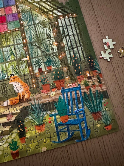 The Changing Seasons Jigsaw Puzzle partially complete