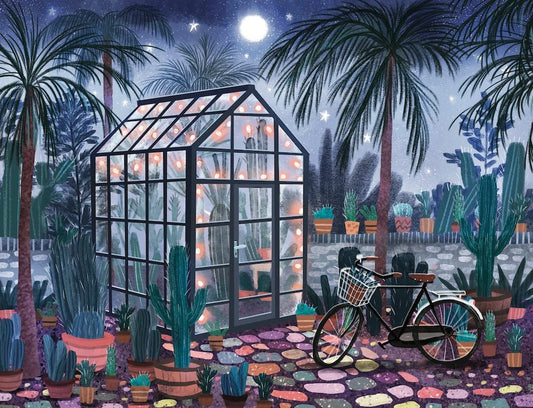 Midnight in the Garden Jigsaw Puzzle artwork by artist Laura Watkins