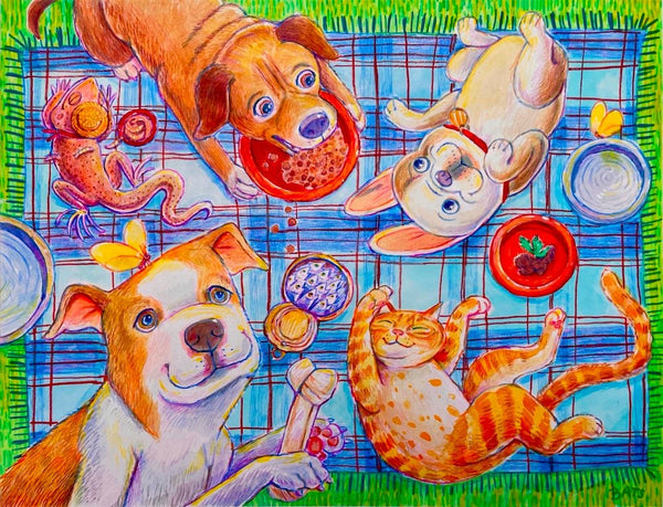 Picnic Pets Jigsaw Puzzle – ArtFelt Puzzles