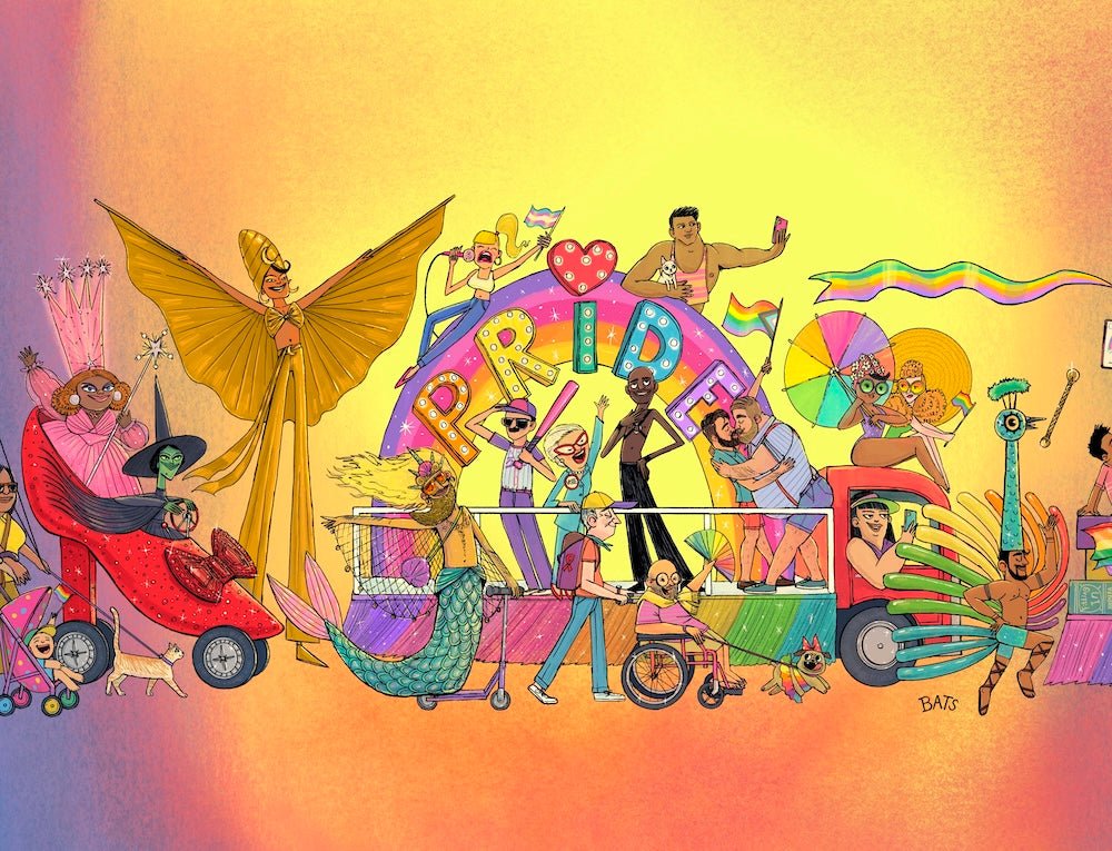 Pride Parade Jigsaw Puzzle artwork by illustrator bats langley