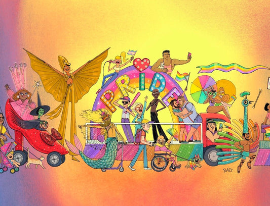 Pride Parade Jigsaw Puzzle artwork by illustrator bats langley